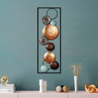 Decoratiune de perete, Textured, Metal, 90 x 32 x 4 cm, Multicolor