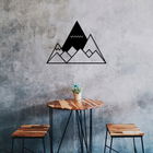Decoratiune de perete, Mountain 3, Metal, Dimensiune: 70 x 50 cm, Negru