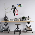 Decoratiune de perete, Banksy, Metal, Dimensiune: 62 x 61 cm, Multicolor