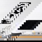 Decoratiune de perete, Hypnosis 2, Metal, Dimensiune: 37 x 71 cm, Negru