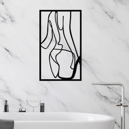 Decoratiune de perete, Body 3, Metal, Dimensiune: 42 x 70 cm, Negru