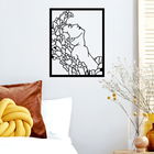 Decoratiune de perete, Woman 5, Metal, Dimensiune: 40 x 50 cm, Negru