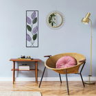 Decoratiune de perete, Leaf, Metal, Dimensiune: 90 x 32 cm, Multicolor