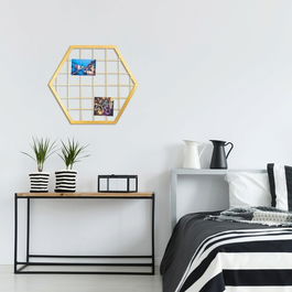 Decoratiune de perete, Moodboard 8, Metal, Dimensiune: 60 x 52 cm, Auriu