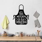 Decoratiune de perete, This Kitchen Is For Dancing, Metal, Dimensiune: 57 x 70 cm, Negru