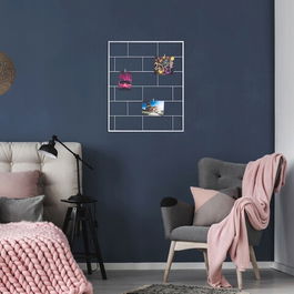Decoratiune de perete, Moodboard 4, Metal, Dimensiune: 50 x 60 cm, Argintiu