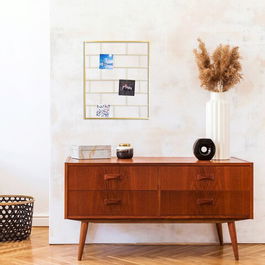 Decoratiune de perete, Moodboard 4, Metal, Dimensiune: 50 x 60 cm, Auriu