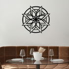 Decoratiune de perete, Star, Metal, Dimensiune: 56 x 54 cm, Negru