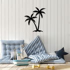 Decoratiune de perete, Palm 2, Metal, Dimensiune: 63 x 70 cm, Negru