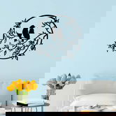 Decoratiune de perete, Bird's Love, Metal, Dimensiune: 60 x 58 cm, Negru