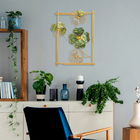 Decoratiune de perete, Weinan, Metal, Dimensiune: 50 x 70 x 5 cm, Verde / Aur