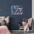 Decoratiune de perete, Moodboard 6, Metal, Dimensiune: 65 x 50 cm, Argintiu