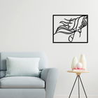 Decoratiune de perete, Wind And Woman 2, Metal, Dimensiune: 75 x 60 cm, Auriu
