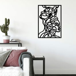 Decoratiune de perete, Inner, Metal, Dimensiune: 60 x 85 cm, Negru