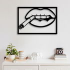 Decoratiune de perete, Smoker, Metal, Dimensiune: 60 x 90 cm, Negru