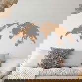 Decoratiune de perete, World Map Large, Metal, Dimensiune: 150 x 59 cm, Cupru