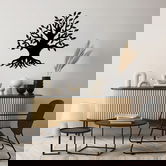 Decoratiune de perete, Monumental Tree 3, Metal, Dimensiune: 70 x 76 cm, Negru