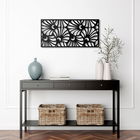 Decoratiune de perete, Decorative Panel 7, Metal, 100 x 48 cm, Negru