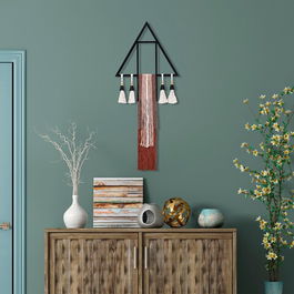 Decoratiune de perete, Shaman, Macrame, Metal, Multicolor