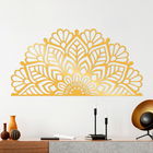 Decoratiune de perete, Mandala-S-2-Gold, Metal, Dimensiune: 117 x 1,5 x 59 cm, Auriu