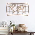 Decoratiune de perete, Wheel, Metal, 70 x 40 cm, Cupru