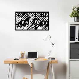 Decoratiune de perete, Adventure 1 , Metal, Dimensiune: 57 x 100 cm, Negru
