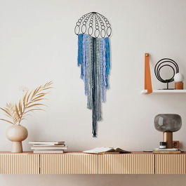 Decoratiune de perete, Mushmac, Macrame, Metal, Multicolor