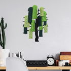 Decoratiune de perete, Treemac, Macrame, Metal, Verde / Verde închis / Mentă / Negru