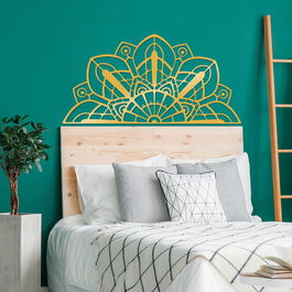 Decoratiune de perete, Mandala 6, Metal, Dimensiune: 150 x 76 cm, Auriu