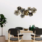 Decoratiune de perete, Shouguang, Metal, 104 x 70 x 10 cm, Negru / Auriu