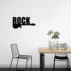 Decoratiune de perete, Rock, Metal, Dimensiune: 50 x 25 cm, Negru