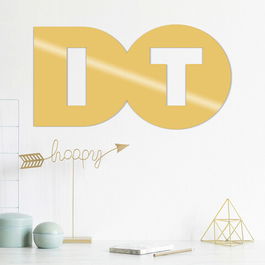 Decoratiune de perete, Do It, Metal, Dimensiune: 50 x 30 cm, Auriu