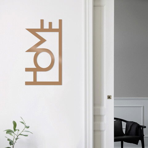 Decoratiune de perete, Home, Metal, Dimensiune: 28 x 50 cm, Cupru