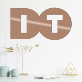 Decoratiune de perete, Do It, Metal, Dimensiune: 50 x 30 cm, Cupru