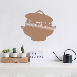 Decoratiune de perete, Cookıng, Metal, Dimensiune: 45 x 40 cm, Cupru