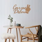 Decoratiune de perete, Carpediem 2, Metal, Dimensiune: 50 x 26 cm, Cupru