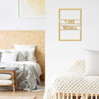 Decoratiune de perete, Stay Weırd Metal Decor, Metal, Dimensiune: 35 x 50 cm, Auriu