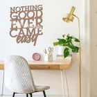 Decoratiune de perete, Nothıng Good Ever Came Easy, Metal, Dimensiune: 38 x 50 cm, Cupru