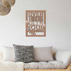 Decoratiune de perete, Over Thınkıng Kılls Your Happpınes, Metal, Dimensiune: 40 x 50 cm, Cupru