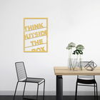 Decoratiune de perete, Think Outside The Box, Metal, 50 x 70 cm, Auriu