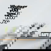Decoratiune de perete, Whatever You Be Good One, Metal, Dimensiune: 65 x 70 cm, Negru