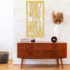 Decoratiune de perete, Dont Hate Whatyou Dont Under Stand Metal Decor, Metal, Dimensiune: 40 x 80 cm, Auriu