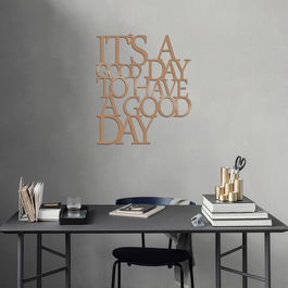 Decoratiune de perete, Its A Good, Metal, Dimensiune: 70 x 61 cm, Cupru