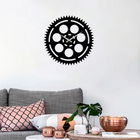 Ceas de perete, Metal Wall Clock 9, Metal, Dimensiune: 48 x 48 cm, Negru