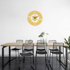 Ceas de perete, Metal Wall Clock 13, Metal, Dimensiune: 48 x 48 cm, Auriu