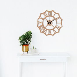 Ceas de perete, Metal Wall Clock 23, Metal, Dimensiune: 48 x 48 cm, Cupru