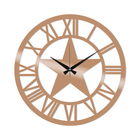 Ceas de perete, Metal Wall Clock 28, Metal, Dimensiune: 48 x 48 cm, Cupru