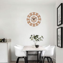 Ceas de perete, Metal Wall Clock 11, Metal, Dimensiune: 48 x 48 cm, Cupru