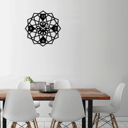 Ceas de perete, Metal Wall Clock 27, Metal, Dimensiune: 48 x 48 cm, Negru