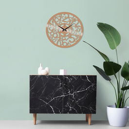 Ceas de perete, Metal Wall Clock 17, Metal, Dimensiune: 48 x 48 cm, Cupru